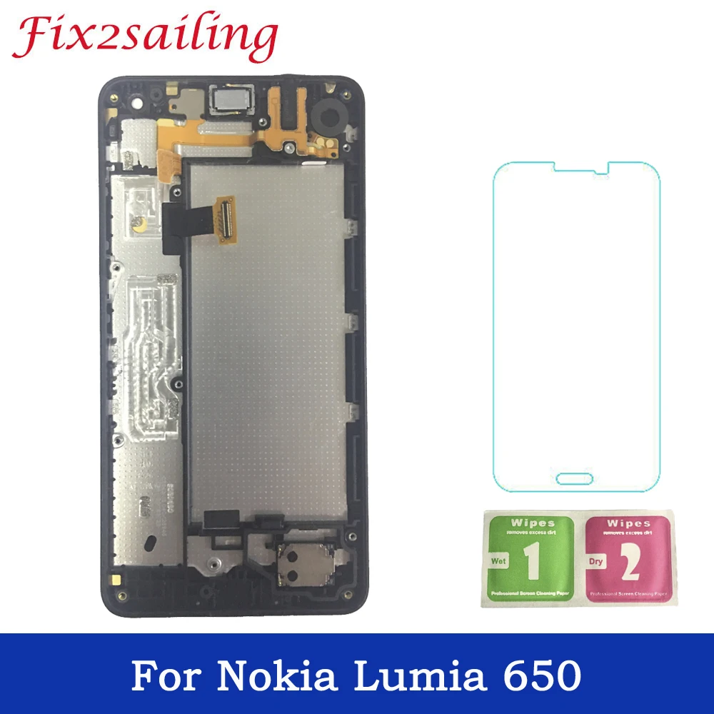 

Super Amoled LCD For Microsoft Nokia Lumia 650 Saana RM-1154 LCD Display+Touch Screen Digitizer Assembly with Frame Replacement