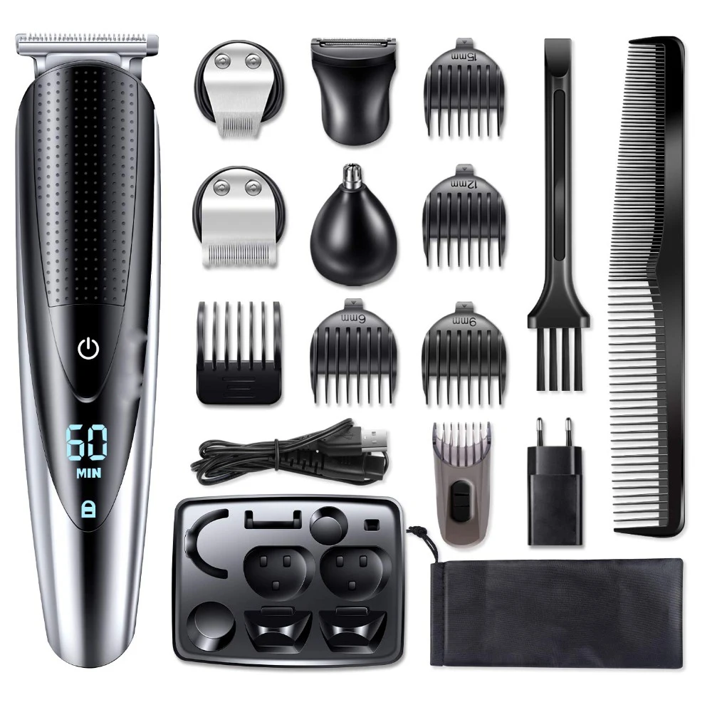 

Professional waterproof hair trimmer beard trimer 5in1 hair clipper electric hair cutting machine haircut for men grooming body