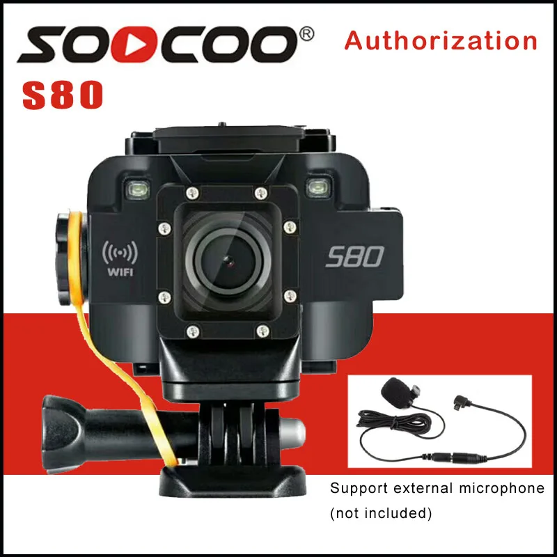

SOOCOO S80 Wifi 1080P Action Camera 1.5" Screen Waterproof 10M Video Starlight Night Vision Support Microphone Sports DV Camera