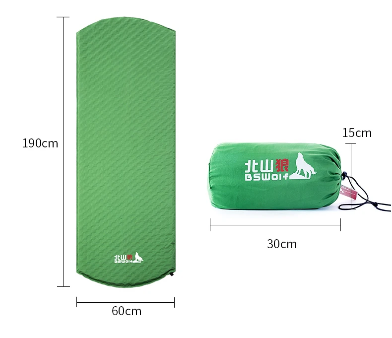 BSWolf Открытый Кемпинг коврики Двойные люди ПВХ надувная Автоматическая подушка надувной матрас для палатки Влагонепроницаемая прокладка мягкая