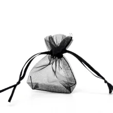 Бусины Из Органзы doreenbeads из органзы, ювелирные изделия, сумки с затяжкой, прямоугольные, черные, 7 см х 5 см(2 6/" x2"), 5 шт, Новинка