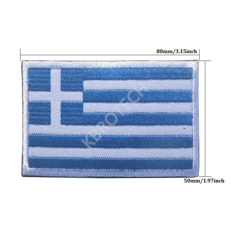 Греция греческий Национальный флаг вышивка вышитые патч нашивки Военная Тактическая повязка на руку Наплечная Марка Вышивка для одежды - Цвет: B