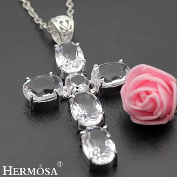 

Hermosa Jewelry Unique Fashion Silver Color Necklace Pendants 70MM HM300