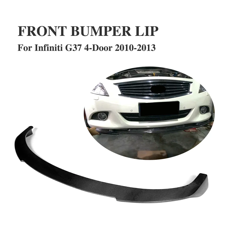 

Carbon fiber Front Bumper Lip Spoiler Chin Apron Fit for Infiniti G37 4-Door Base Sedan Journey Sedan X Sedan 2010-2013