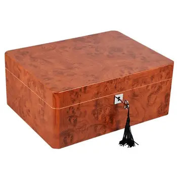 

good quality New COHIBA Luxury Cedar Wood Cigar Humidor Pretty Storage Box with Lock Humidifier Hygrometer