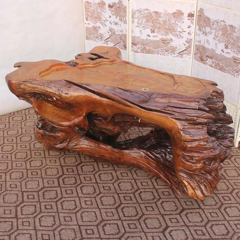 Solid Wood Carved Tea Whole Tea Table/natural Root Carving Art Log Tea Table/camphor Wood Kunfu
