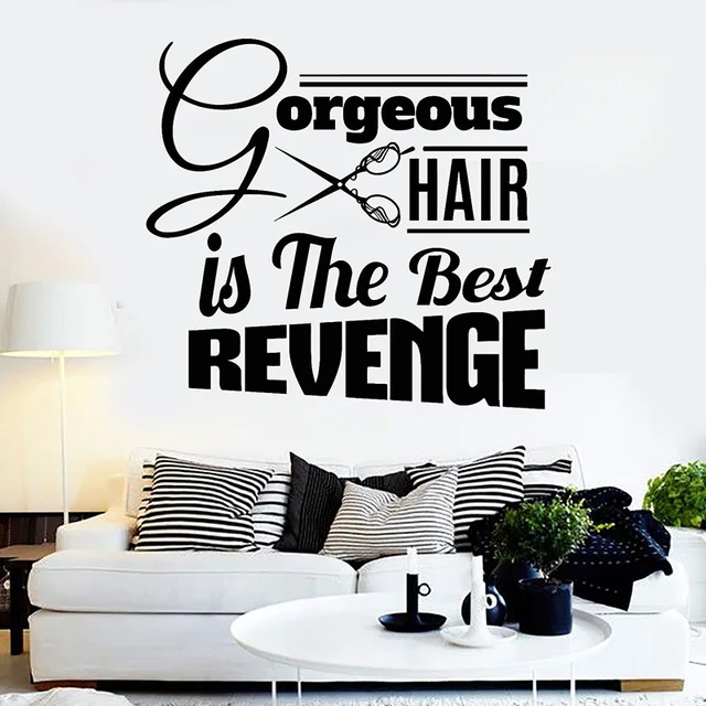 hair salon wall decals funny quote hairdresser stylist wall stickers