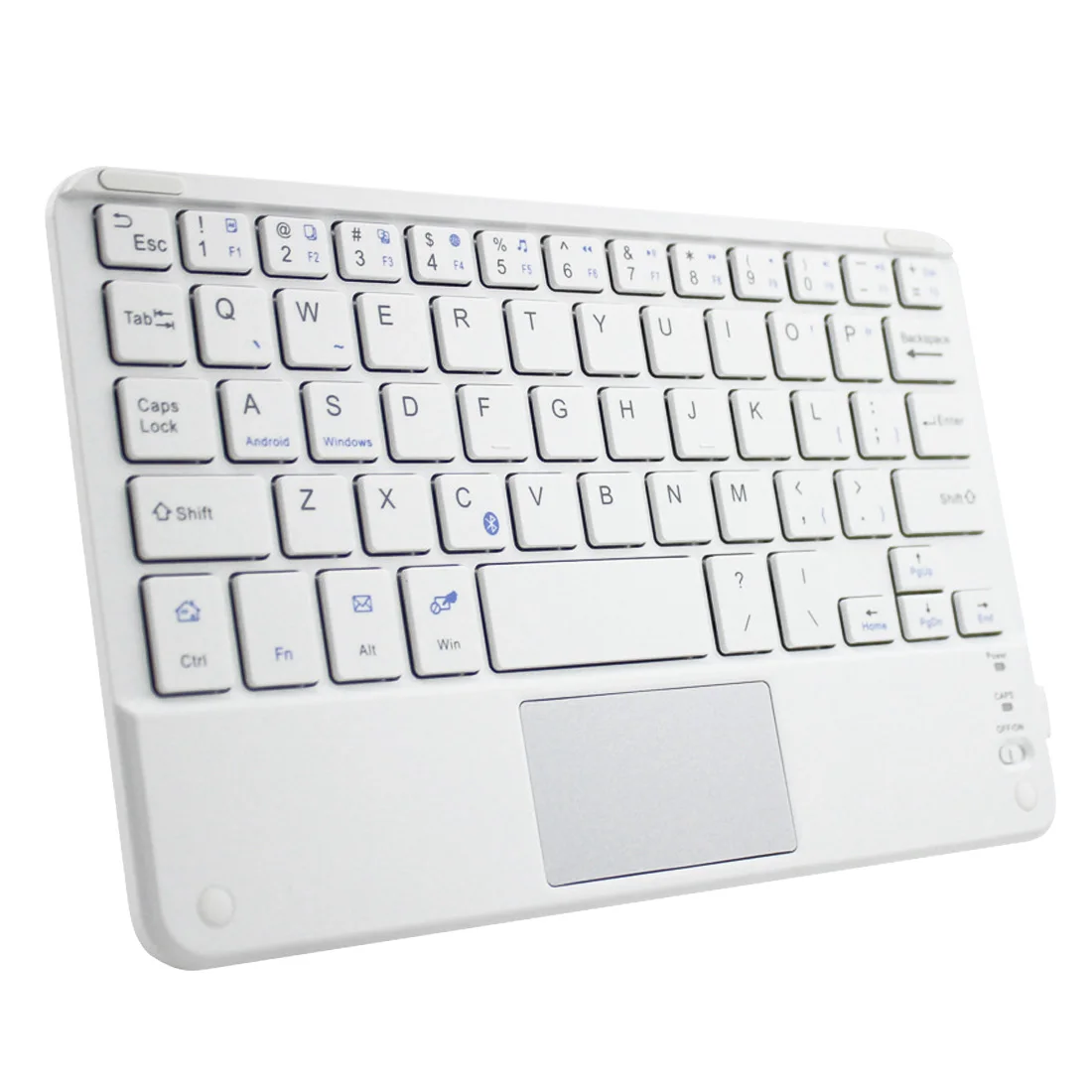 7 дюймов Универсальный Android Windows планшет Беспроводная Bluetooth клавиатура с тачпадом для samsung Tab microsoft оптом - Цвет: white