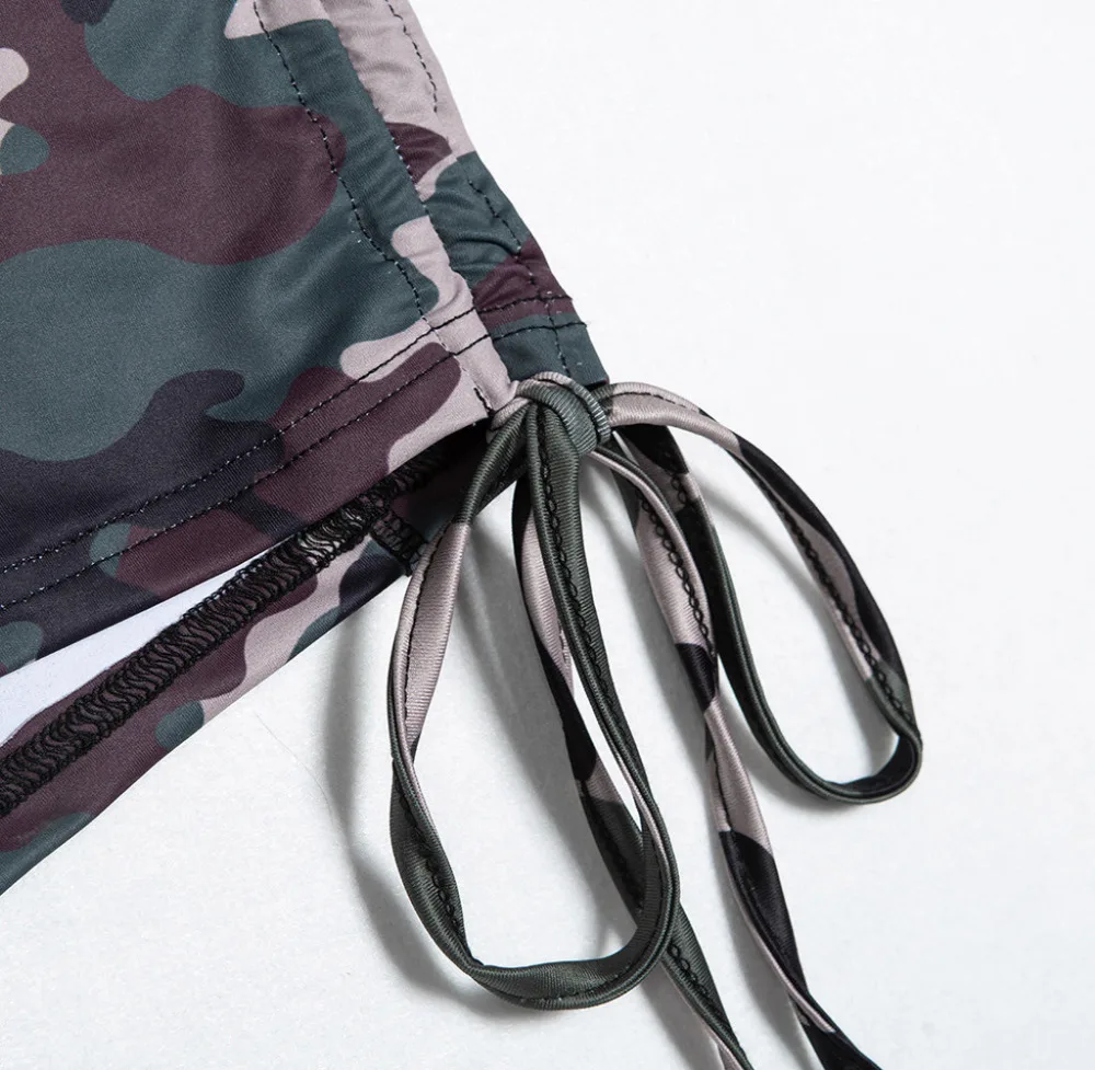 Женская спортивная Шорты Camo slim спортивные шорты Модный шнурок дизайн спортивные Леггинсы Танцы фитнес Шорты 40MA9