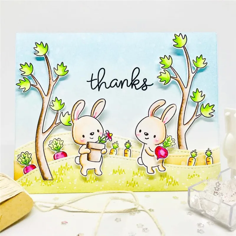 

GJCrafts Rabbit Animal Metal Cutting Dies for Scrapbooking Die Cut Stitch Craft Dies Troqueles New Die for 2019 Stencil