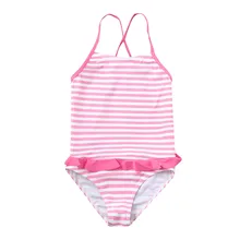 ARLONEET детская одежда со складками для девочек Полосатое летнее эластичность легкий и мягкий наполнитель не появляются катышки купальники сплошной купальник, комбинезон для W1218