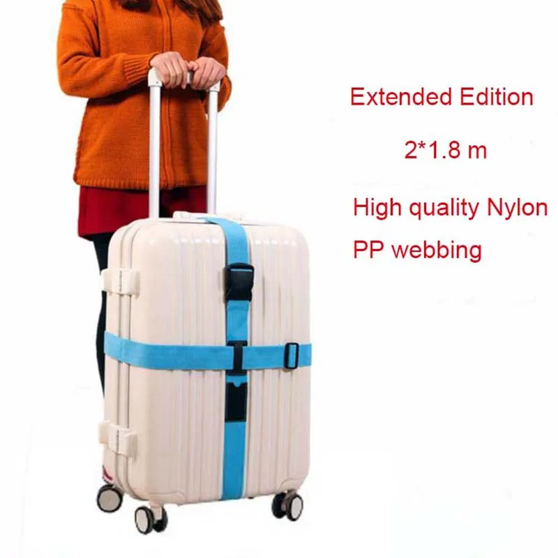 GLHGJP Travel Cross Luggage Strap Nylon Suitcase Protective Belt Travel