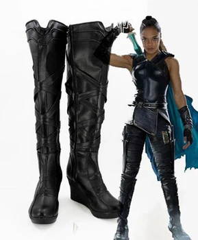 

Thor 3 Ragnarok Superhero Valkyrie Cosplay Boots Shoes Costume Accessories Halloween Party Boots for Adult Women Shoes