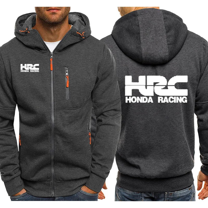 Толстовки для мужчин HRC гоночный мотоцикл автомобиль логотип печать Повседневная Хип Хоп Толстовка Harajuku мужская молния Куртка кофты человек толстовка - Цвет: 803