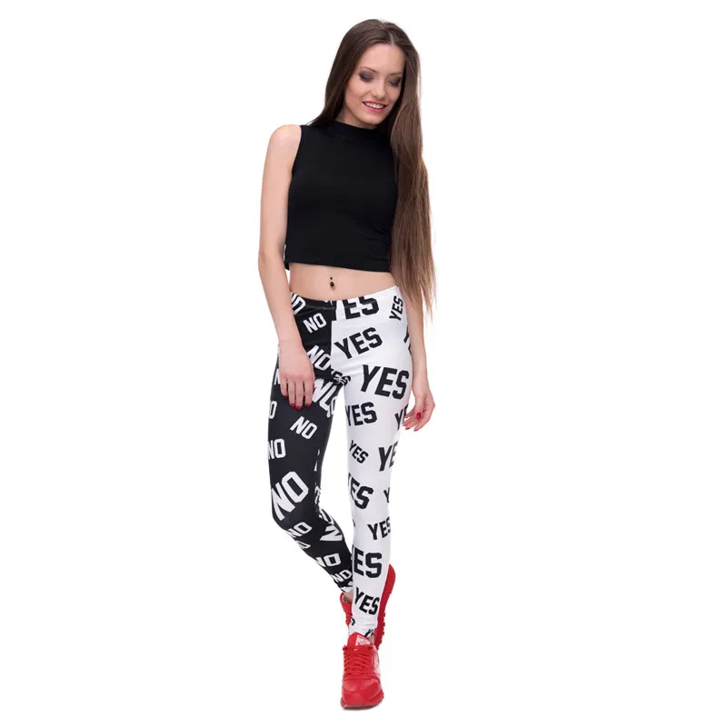 FCCEXIO 2017 Womens Summer Fashion Elasticity Yes and No Printed Slim Fit Legging Workout Trousers Casual Home Pants Leggings FCCEXIO 2017 Womens Summer Fashion Elasticity Yes and No Printed Slim Fit Legging Workout Trousers Casual Home Pants Leggings