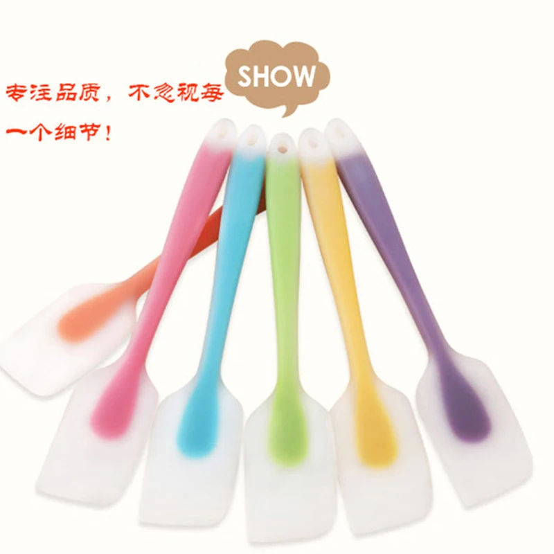  1 piece food grade butter cooking silicone spatula set cookie pastry scraper cake baking spatula si