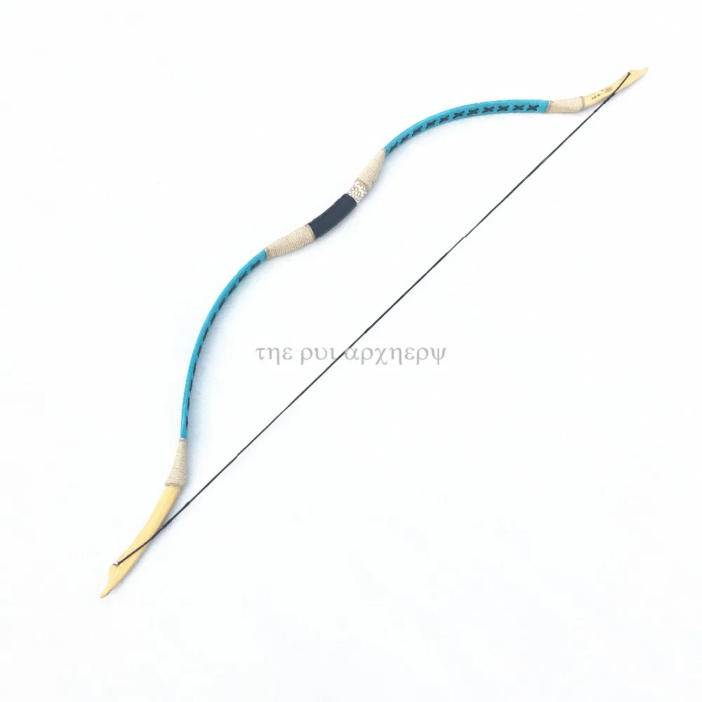 Синий 20-60lbs стрельба из лука ручной работы Рекурсивный лук традиционный длинный лук деревянный Охота мишени стрельба ламинированный