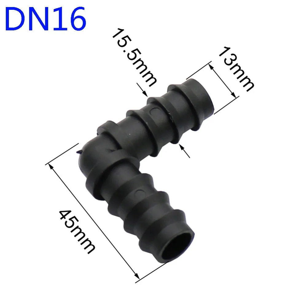 DN16, DN20 Локоть разъем орошения фитинги для водопроводных труб шланг l-типа соединения промышленной вентиляции трубки адаптер 5 шт
