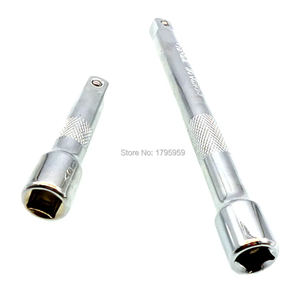 

2pcs 75mm 150mm Reach Extension Bar Set 3/8" Square Drive Chrome Vanadium Steel Socket Drive Extender Bars For Car Garage Tool