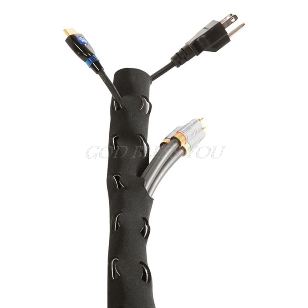 125 см неопреновый кабель управления рукав обертывание провода Hider органайзер для ТВ телефона