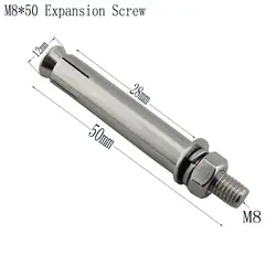 M8 нержавеющий морской расширения анкер болт внешнего шестиугольника встроенный рукавом бетонный анкерный болт