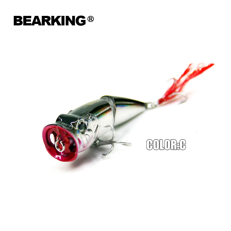 Bearking Hot Model Retail  fishing lures,hard bait assorted colors, popper 70mm 11g, Floating topwater baits