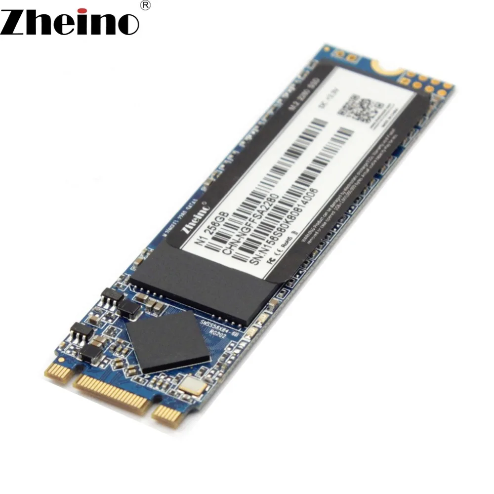 Zheino SSD M.2 2280 256GB SATA3 NGFF 6 ГБ/сек. Внутренний твердотельный накопитель для настольного ПК ноутбука