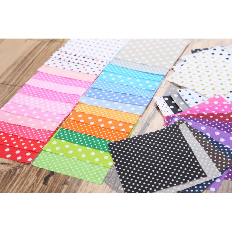 50pcs 10*10cm Squares Pre Cut Cotton Sewing Fabric Tilda Quilt Fabric Quarters DIY Patchwork Handmade Needlework Polka Dot