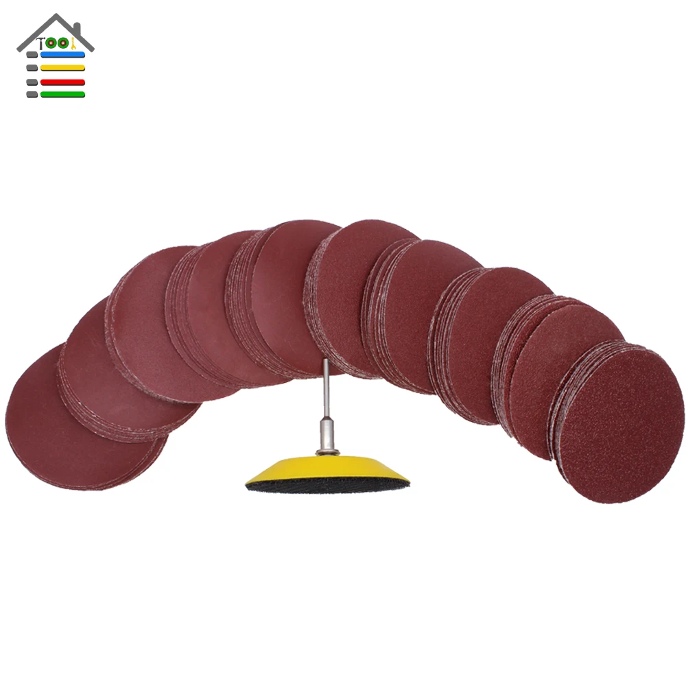 

Sander Tool 101pc 75mm Sanding Disc Set 3" Sander Disk 60-800 Mixed Grit Sandpaper with Backer Plate For Dremel 3000 4000