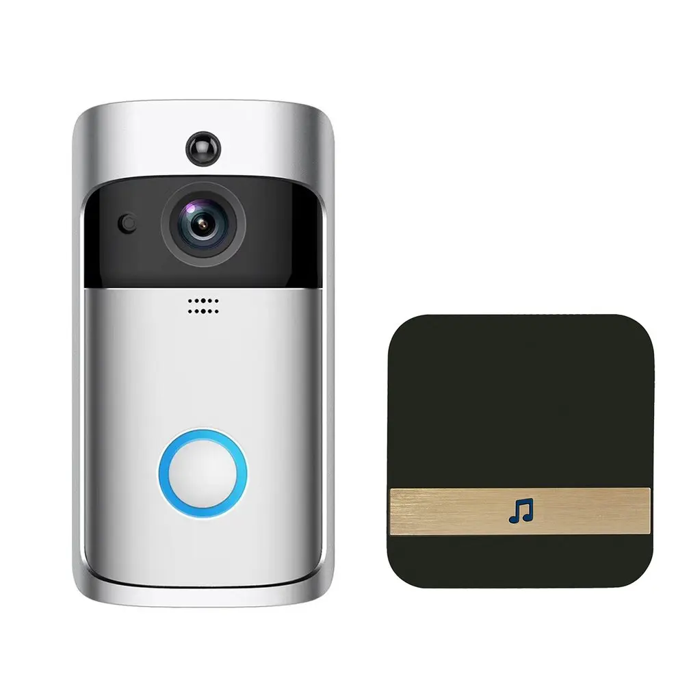 

Wireless WIFI Door Bell IR-CUT Night Vision PIR Motion Detection Home Security Alarm Two-way Audio Doorbell with Receiver