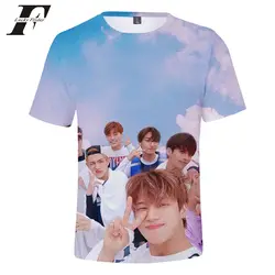 2019 Новый KPOP ATEEZ 3D принт с коротким рукавом футболка Летняя футболка одежда jungkook youngforever футболка одежда