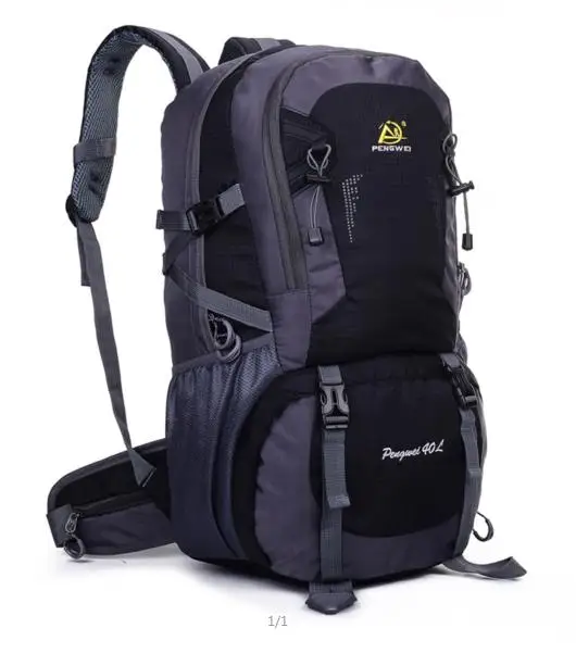 Высокое качество 40L Профессиональные Восхождение сумки водонепроницаемый нейлон походы открытый спортивный рюкзак Кемпинг Сумка Мужчины Женщины - Цвет: Black