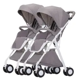 7,8 коляска для малышей-близнецов Горячая сдвоенная прогулочная коляска легко складывается разные цвета на выбор 0-3 года