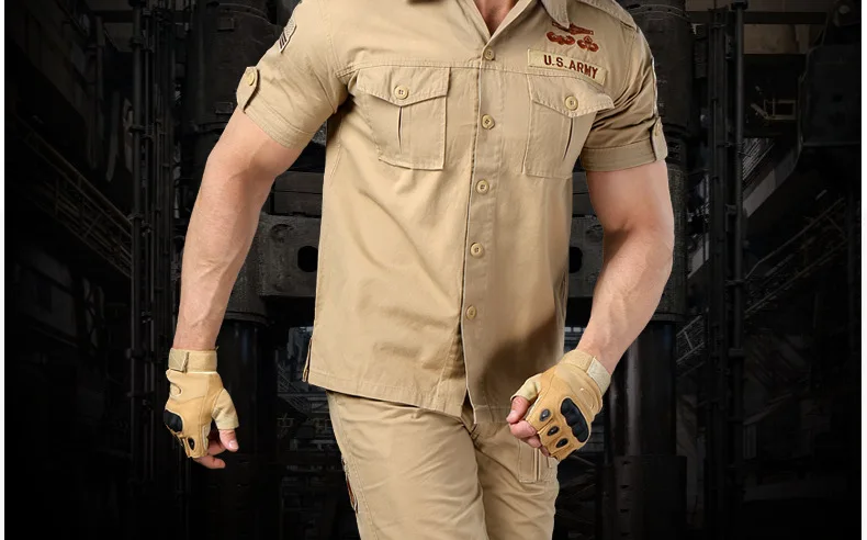 Тактический в стиле армии США Открытый Дикий camouфлаг воздушно-десантная летняя рубашка с короткими рукавами военный Топ Униформа Черная