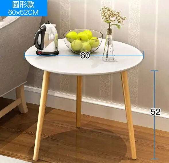Eco-friendly Round Wooded Coffee Table Living room tea tables end table Bed small side table