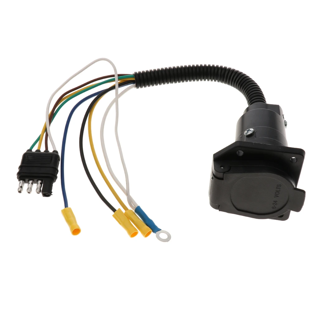 Trailer Connectors Car Accessories 4 Pin To 7 Pin Plastic Plug RV Tail Lamp  Harness Adapter Trailer Wiring Plug Converter|Towing & Hauling| - AliExpress