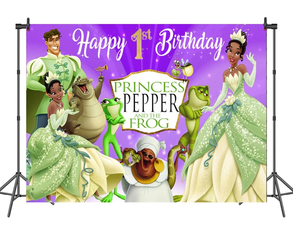 

Sensfun princess frog photography backdrop girls birthday party photo background baby shower fabric photo backdrop