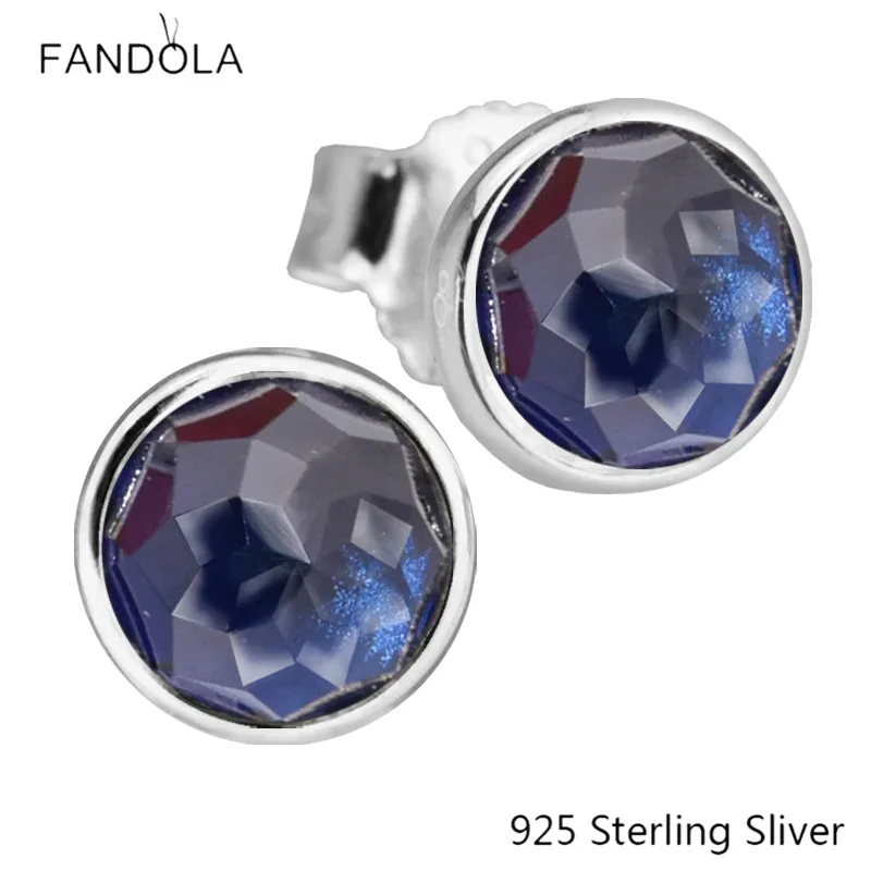CKK 925 Sterling Silver September Droplets Sapphire Stud Earrings Original European Style Jewelry For Women | Украшения и
