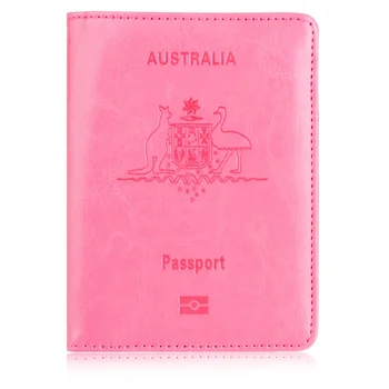 

Hot Travel Passport Cover for Australia Leather Protector Passport Holder Case for Business Credit Card Holder Case
