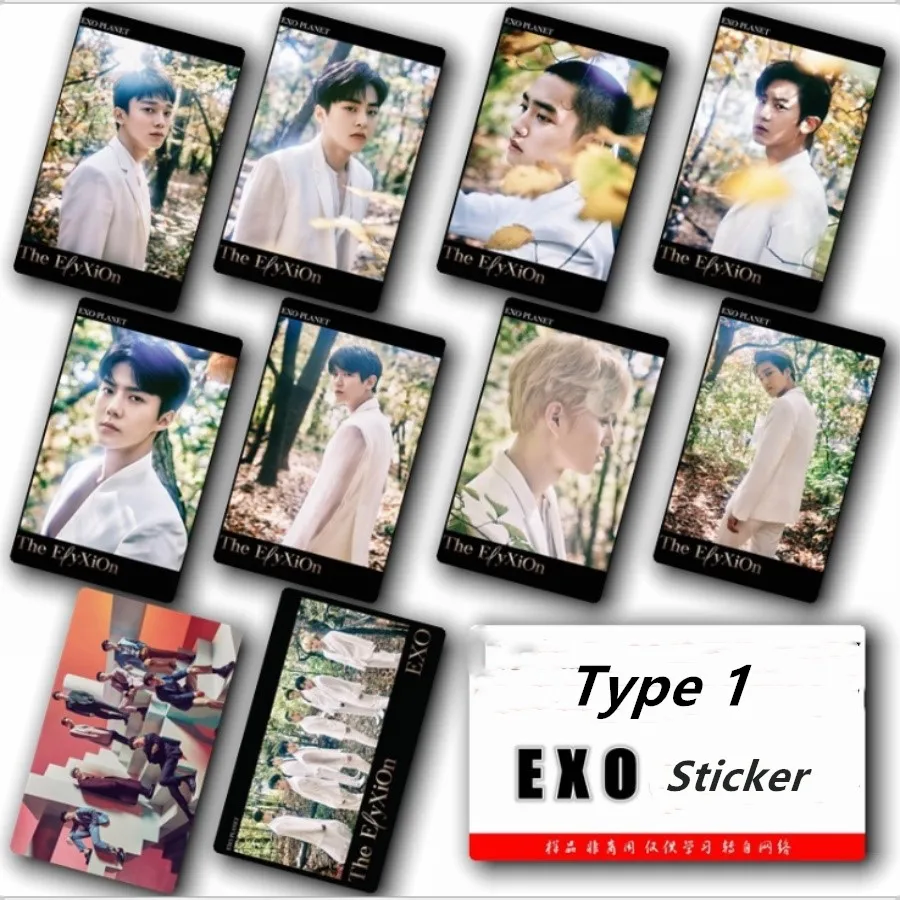 

Kpop EXO Planet # 4 Photo Card Sticker Chanyeol Baekhyun Sticky Photocard Poster 10pcs