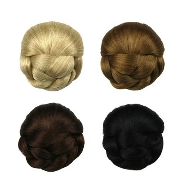 

Women Hairpiece Accessories Wig Hair Scrunchy Hair Donut Hair Bun Ring To Blend With Own Hair Braider