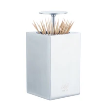 Кухонный декор для стола для бара Держатели Для Зубочисток из нержавеющей стали квадратная портативная зубочистка коробка бочки