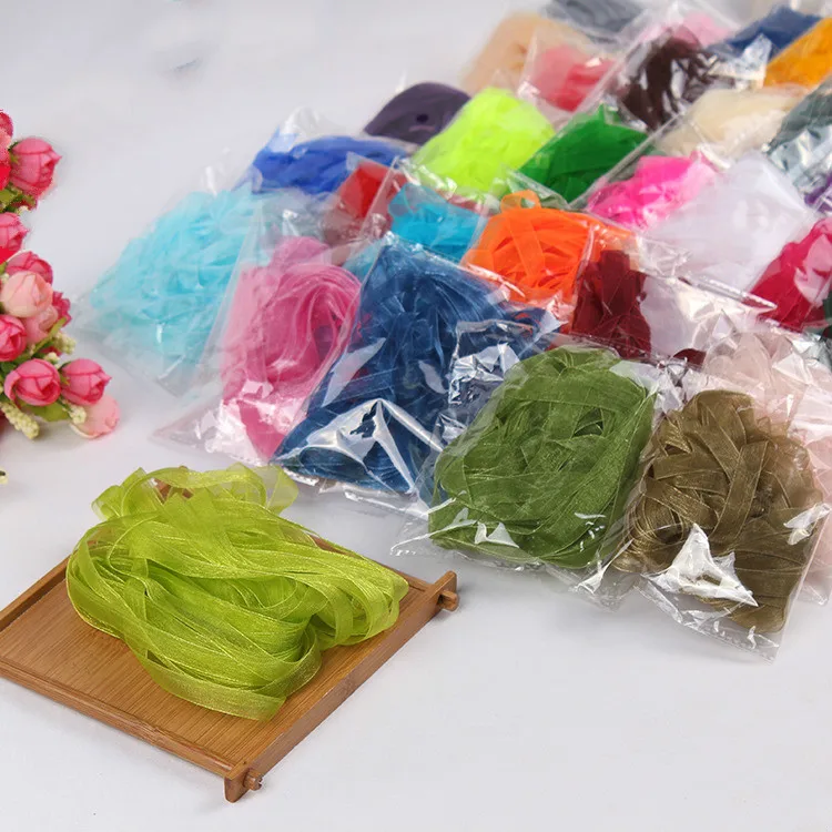 

10Meters/Lot 10mm Chiffon Organza Ribbons DIY Handmade Crafts Supplies Christmas Birthday Party Gift Box Wrapping Ribbons