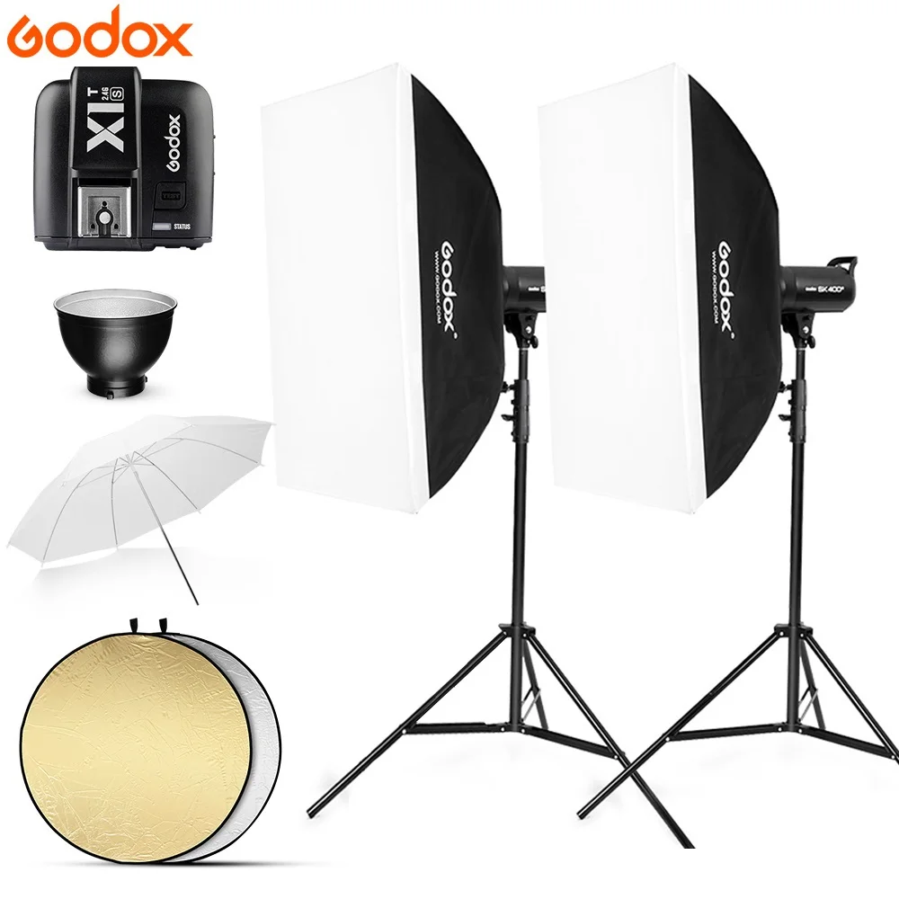 Вссветильник шка для фотостудии 400Ws Godox SK400 II 2x220 Ws 280 В софтбокс стойка освещения