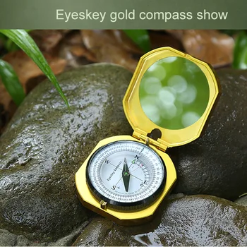 

Multifunction Navigation Metal Golden Compass Handheld Lightweight Luminous Hunting Camping Geological Pocket Compass