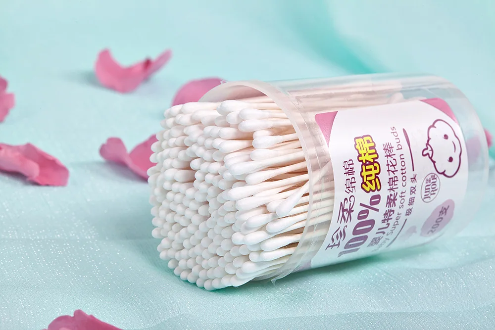 

200pcs Baby Fine Double Head Soft Cotton Swabs Antibacterial cotton buds Beauty Tools
