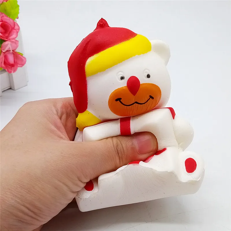 Funny Santa Claus Snowman Santa Bear Squishy Slow Rising Toys Cute Cartoon Xmas Teddy Bear Squishies Squeeze Stress Relief Toy (8)