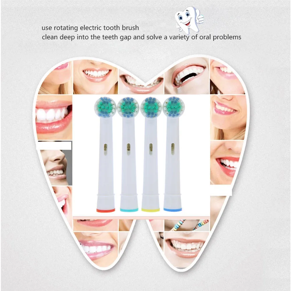 4 сменные насадки для электрической зубной щетки Oral B подходит моделей Advance Power/Pro