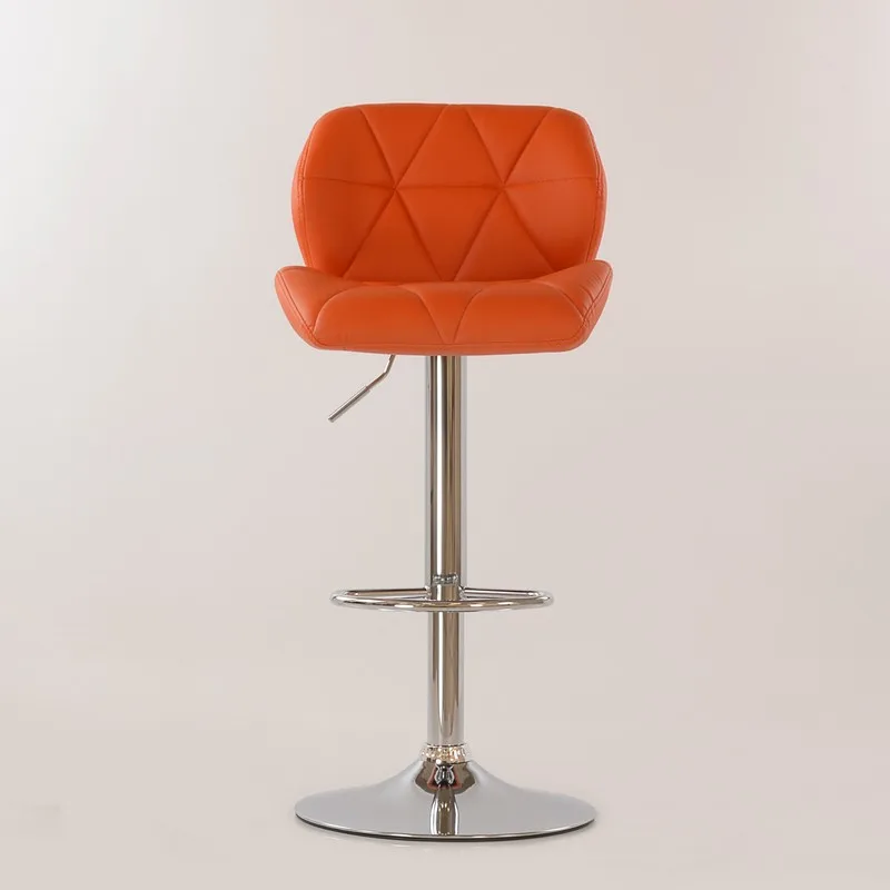 95340 Barneo N-85 эко-кожа кухонный барный стул с мягким сиденьем на газ-лифте стул оранжевый мебель для кухни кресло для нейл бара высокий стул для барной стойки мебель Казахстан по России