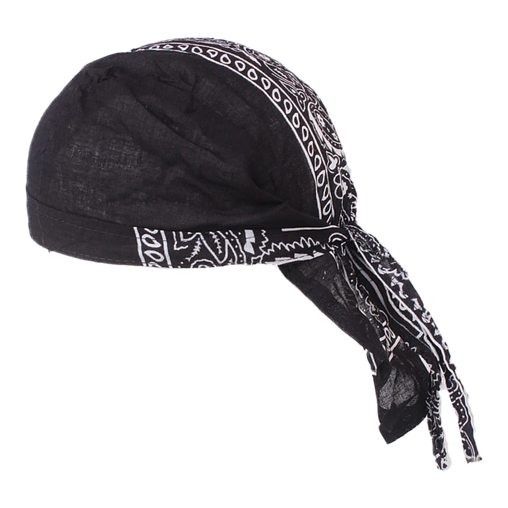 Men Women Durag Cap Headwrap Breathable Wave Cap Muslim Turban Hat for Outdoor Sports